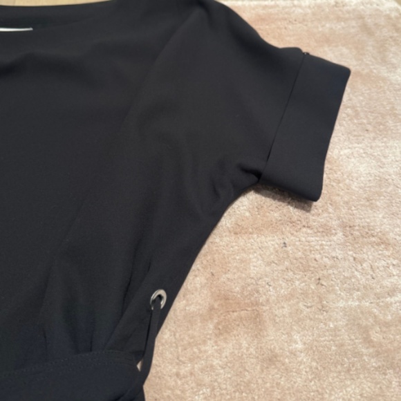 Aritzia Babaton Albin Black Belted Short Sleeve Pocket Dress - Picture 4 of 6